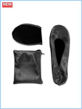 Foldable Ballet Flats Women Roll Up Travel Shoes Wedding w Pouch